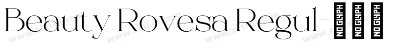 Beauty Rovesa Regul字体转换